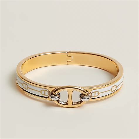 bracelet chaine d'ancre hermes or|hermes bracelets clic clac.